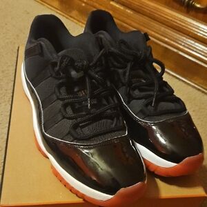 Jordan Black and Red Athletic Shoes